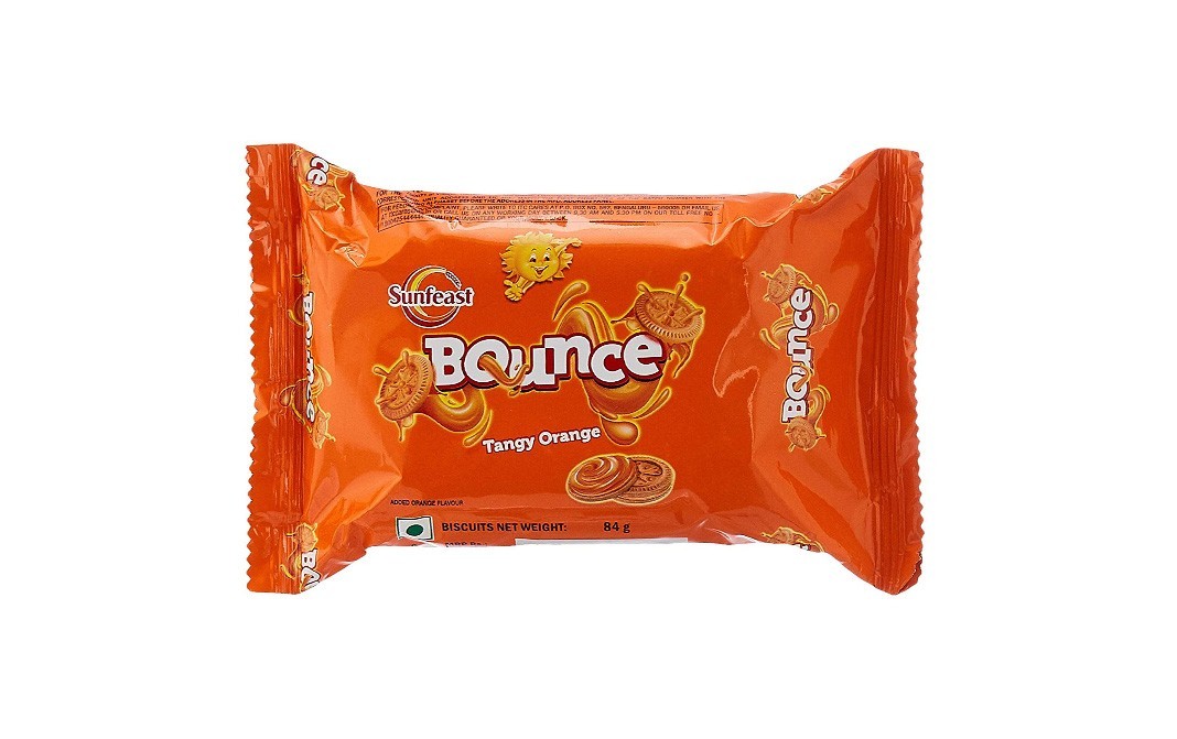 Sunfeast Bounce Tangy Orange   Pack  82 grams